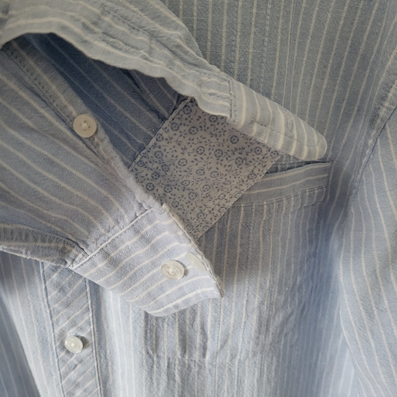 Jeff Banks / Long sleeve light blue button down shirt. M - Picture 6 of 11